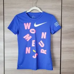 【M】Nike 渋谷表参道Women's Run ランニングTシャツ 青