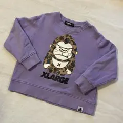 男の子　110 XLARGE キッズ トレーナー パープル アメカジ　おしゃれ