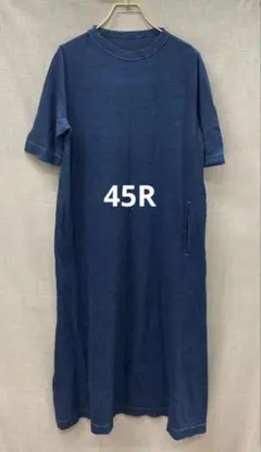 K348◯ 45r 45R コットンワンピース インディゴのサムネイル