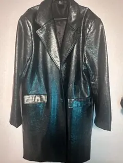 定価6万】極シルエット レザーロングコート & mnml フレアパンツ 