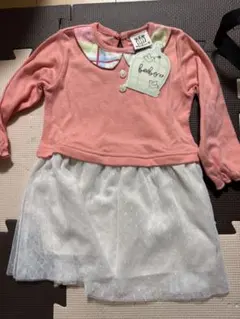 新品未使用bobo choses ワンピース ピンク・グレー 90cmのサムネイル