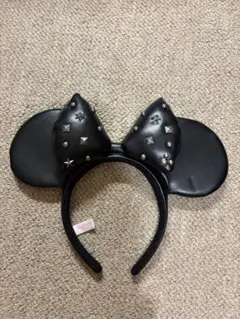 スタッズ付きミニーマウス耳カチューシャ