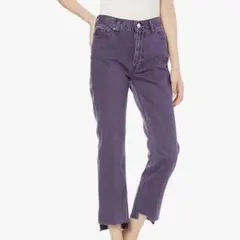 ミラオーウェン　パープル デニム パンツ カットオフのサムネイル