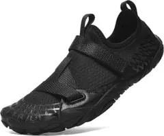 マリンシューズ 24.5 ブラック 男女兼用 水陸両用 アクアシューズ