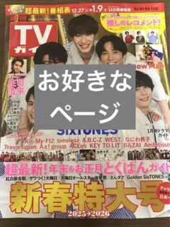 週刊TVガイド 新春特大号　12.27/1.9 切り抜き