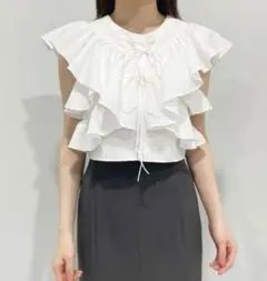 COCODEAL フリルボレロレイヤーブラウスセット