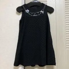 黒のドット柄ワンピース Sarah 130