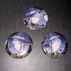 ツイステ ブルームバースデー 箔押し缶バッジ アズール ジェイド フロイド