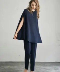 美品 Flolia フロリア フォーマル 2点セット ママスーツ L 七五三 紺