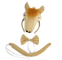 【来年の干支！】馬のコスプレセット（頭部カチューシャ・尻尾・蝶ネクタイ）