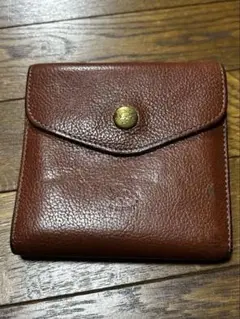 金曜まで割引IL BISONTE (イルビゾンテ)2つ折りウォレット 財布 茶色