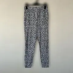 ヒョウ柄ドローストリングパンツ　美品　カジュアル　ウエストゴム