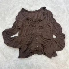SLY RIBBON FRILL BL リボンフリルブラウス