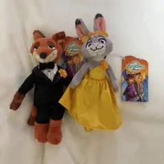 ズートピア2 ぬいぐるみキーホルダー タキシード ニック ドレス ジュディ