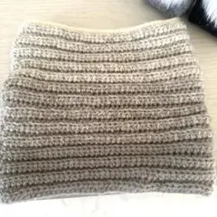 手編みネックウォーマー⭐︎ ホワイトグレーグラデーション