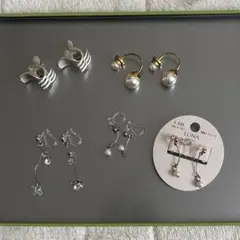 イヤリング　マグネット　ヘアピン　セット　LUNA 3coins citte'