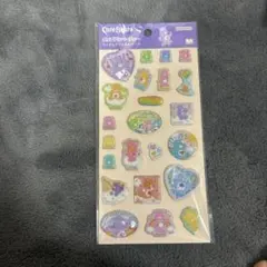 新品 ケアベア ポップデコパーティー ラメきらクリスタルシール バイオレット