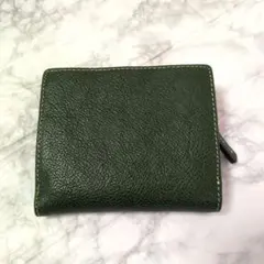 【新品未使用】二つ折り財布 本革風 コンパクトウォレット 小銭入れ付き