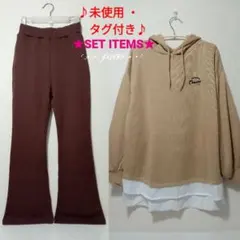 レイヤード風パーカー&パンツ♡RODEO CROWNS ロデオクラウンズ タグ付のサムネイル