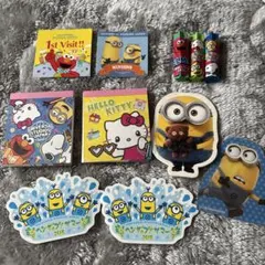 ユニバ USJ 消しゴム メモ帳 まとめ売り 文房具 キティ ボブ ミニオンのサムネイル