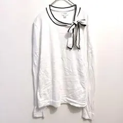 美品✨️ J.CREW ジェイクルー コットン100% ボウタイ ニット 白 M
