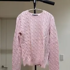 Ralph Lauren ピンク ケーブルニット セーター