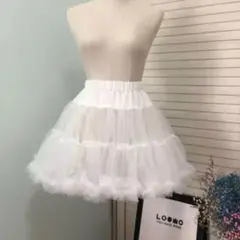 パニエ ホワイト 白 40㎝ ボリューム ハロウィン ロリータ 仮装 ふわふわ