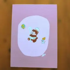 クマのシェフと仲間たちのアクリル画