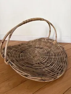 天然素材円型バスケット