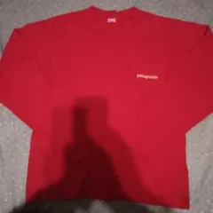 patagonia レッド 長袖カットソー S