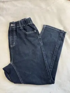 ダークブルーデニム長ズボン　デビロック