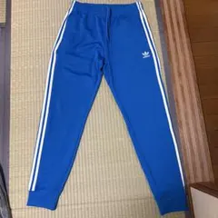 adidas ジャージパンツ 青 US M(日本XL）3本ライン