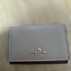 COACH グレー レザー 名刺入れ