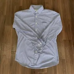 ユニクロ ファインクロスコンフォートストライプシャツ（レギュラーカラー・長袖）