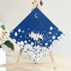 星摘みの花束」27.3×22㎝ 花のテクスチャーアート 夜空 玄関インテリア
