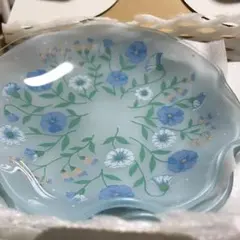 ガラス花柄皿５枚セット