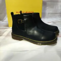 SugarSugar 黒 ショートブーツ LLサイズ サイドゴア24.5cmのサムネイル
