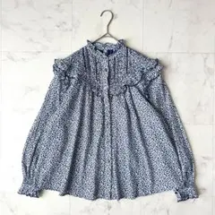 WEB限定完売品✨スローブイエナ フリルピンタックブラウス 花柄 フェミニン