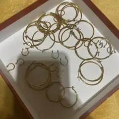 フープピアス　まとめて　ゴールドカラー　シルバーカラー