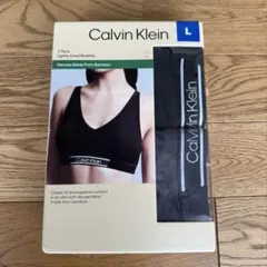 Calvin Klein ブラレット ブラックグレー2点セット L