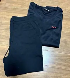 FILA ブラック 長袖 LL・UNIQLO クロップド丈パンツS