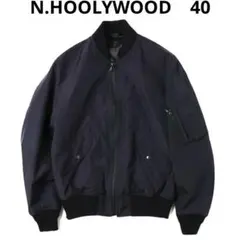 美品N.HOOLYWOOD MA-1 黒ジャケット N.hoolywood ブラック MA-1 フライトジャケット 美品N.HOOLYWOOD MA-1