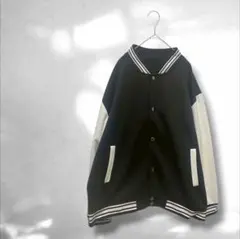 アウター 上着 ブルゾン シンプル カジュアル モノクロ 白ホワイト 黒ブラック