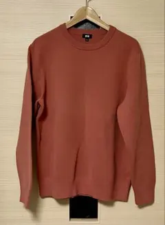 UNIQLO ウォッシャブルミラノリブクルーネックセーター XL レッド