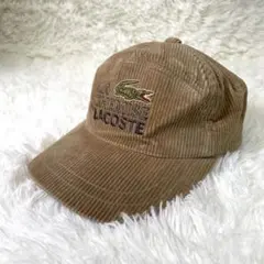 CHEMISE LACOSTE 80s コーデュロイ　キャップ　日本製　ブラウン