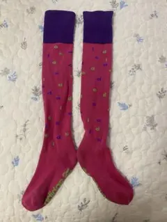 adidas ロングソックス ピンク 紫