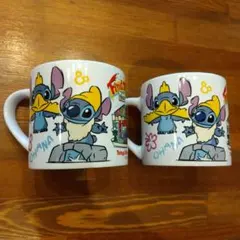 2007年東京ディズニーランド スティッチ マグカップ2点セット
