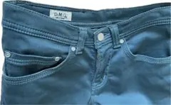 D.M.G ドミンゴ ピケ素材 ストレッチ カラー スリムパンツ