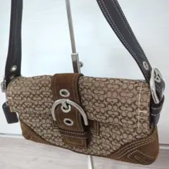ポップ様専用　COACH ソーホー ワンショルダー シグネチャー スウェード