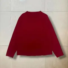 長袖ニットセーター タートルネック レッド LL y2k